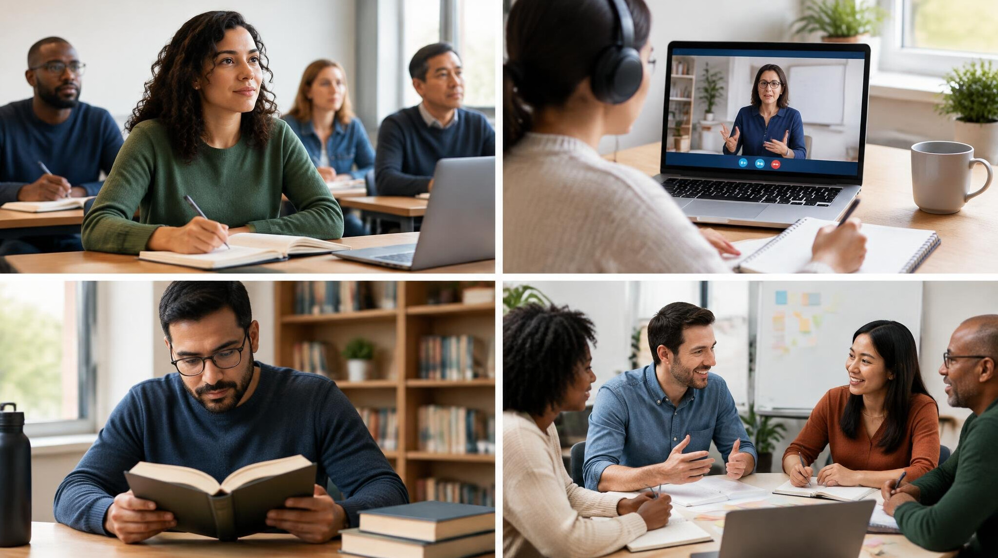 adult students in classroom